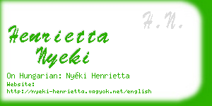 henrietta nyeki business card