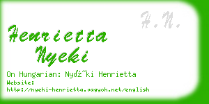 henrietta nyeki business card